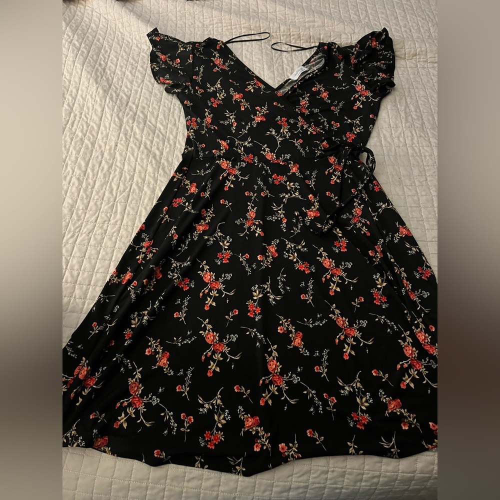 Floral wrap dress